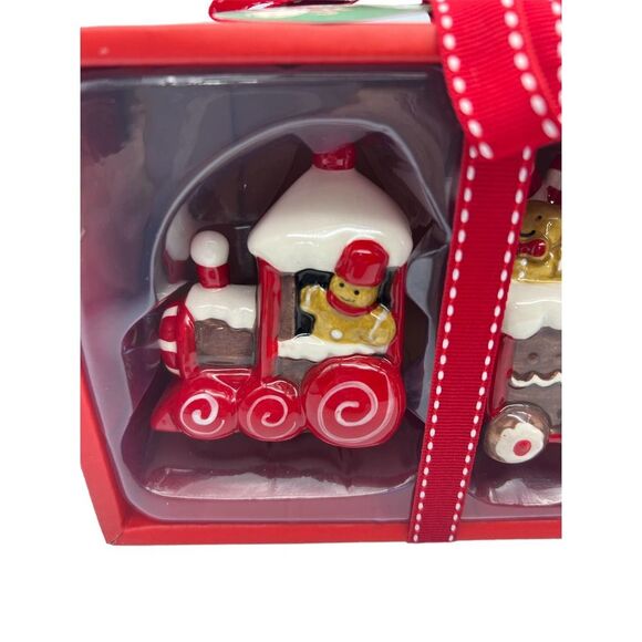Blue Sky Clayworks Gingerbread Train Salt & Pepper Set - Picture 3 of 3
